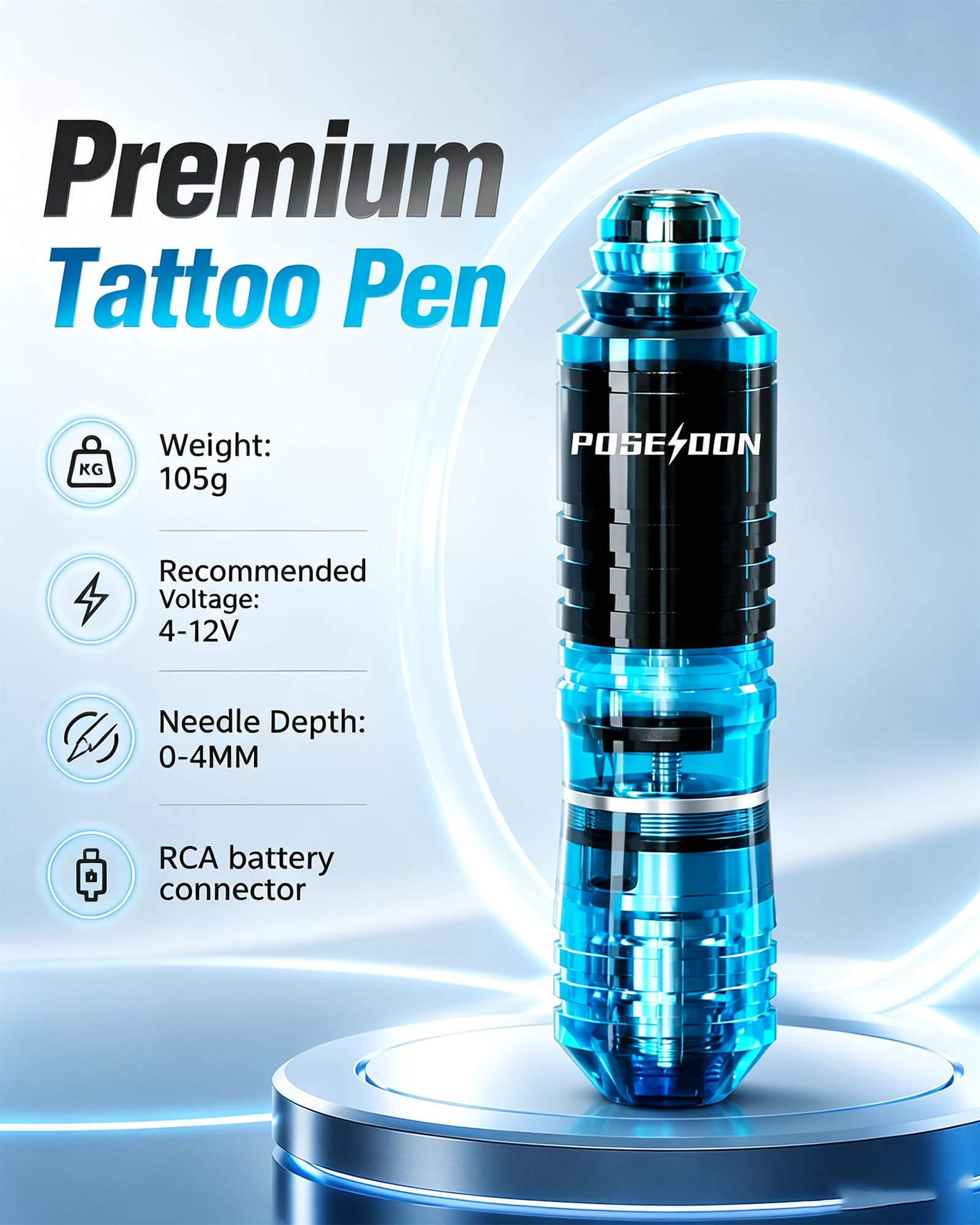 Poseidonワイヤレスタトゥーマシン Amazon | ワイヤレスタトゥーガンキット POSEIDON タトゥーキット